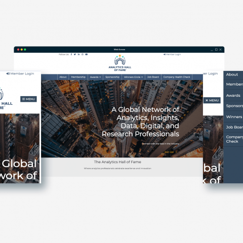Analytics Hall of Fame- Website design and development